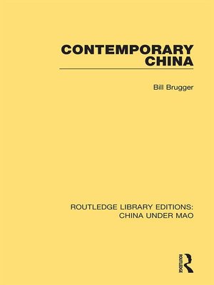 cover image of Contemporary China